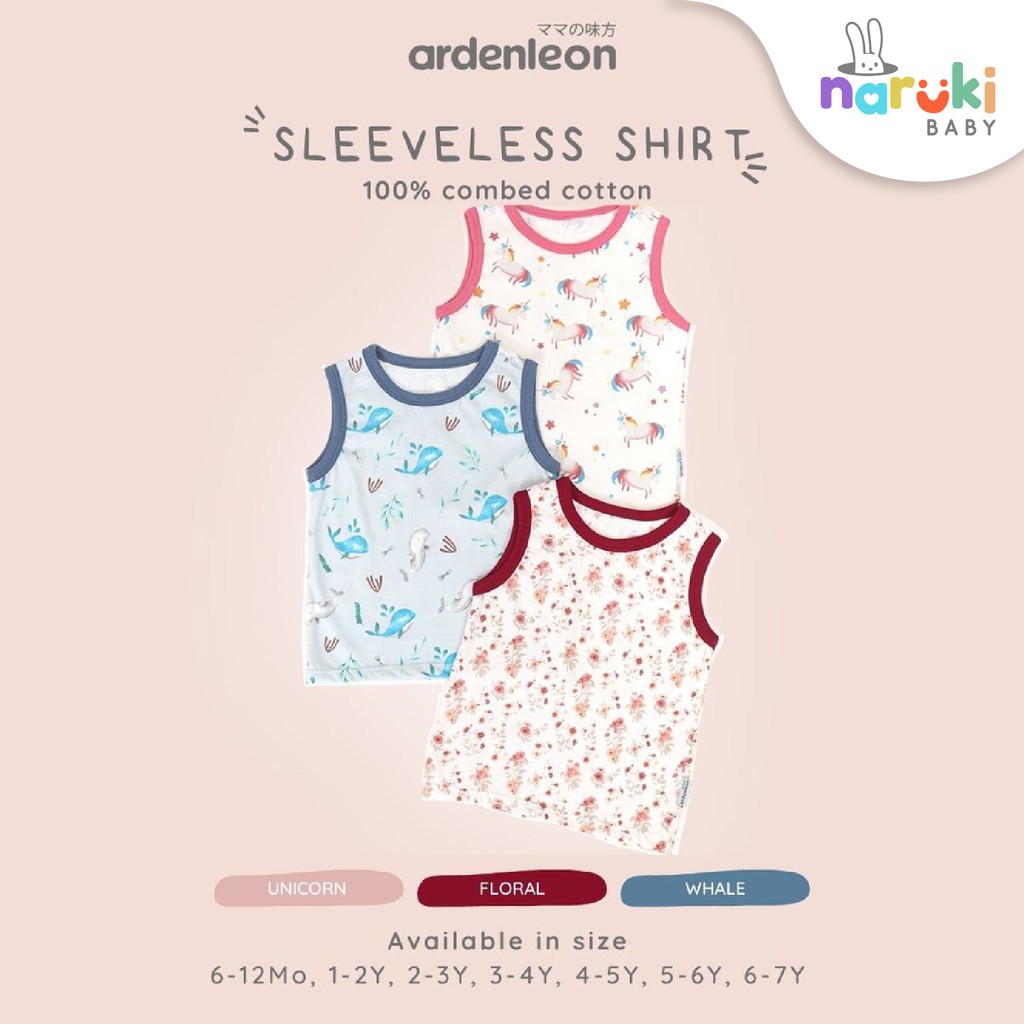 Ardenleon Sleeveless Print Baby Kids Arden Leon Baju Kutung Anak Bayi