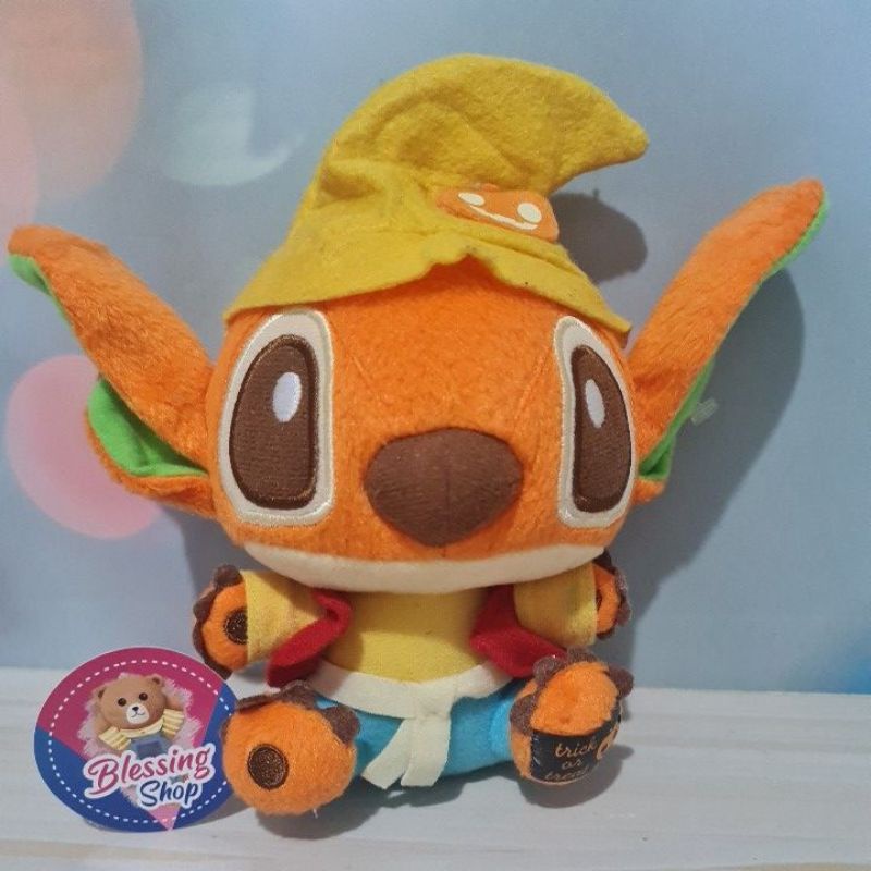 Boneka Stitch Hallowen Orange Original