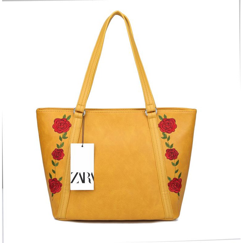  MODEL  TERBARU  TAS  TOTE  BAG WANITA ZAR4 MOTIF FLOWERS 