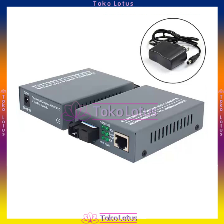 [BISA COD] HTB-GS-03 A &amp; B 1000Mbps Single Mode media converter Converter Fiber Optical