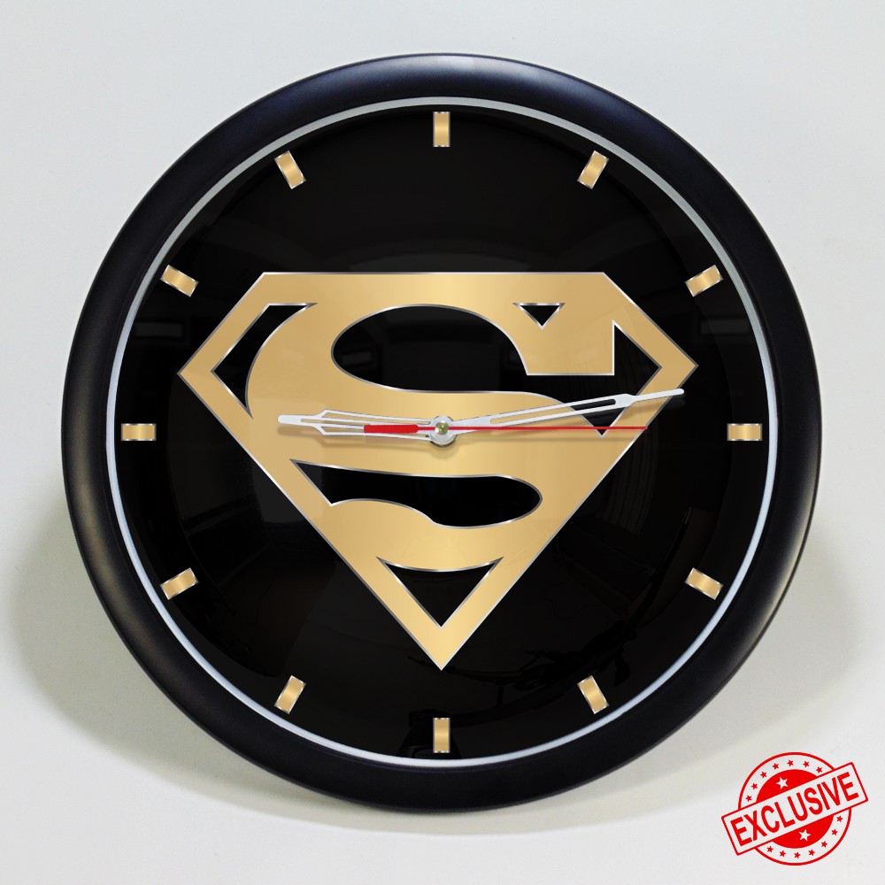 (ISTIMEWA &amp; BAGUS) JAM DINDING SUPERMAN GOLD - LIMITED EDITION