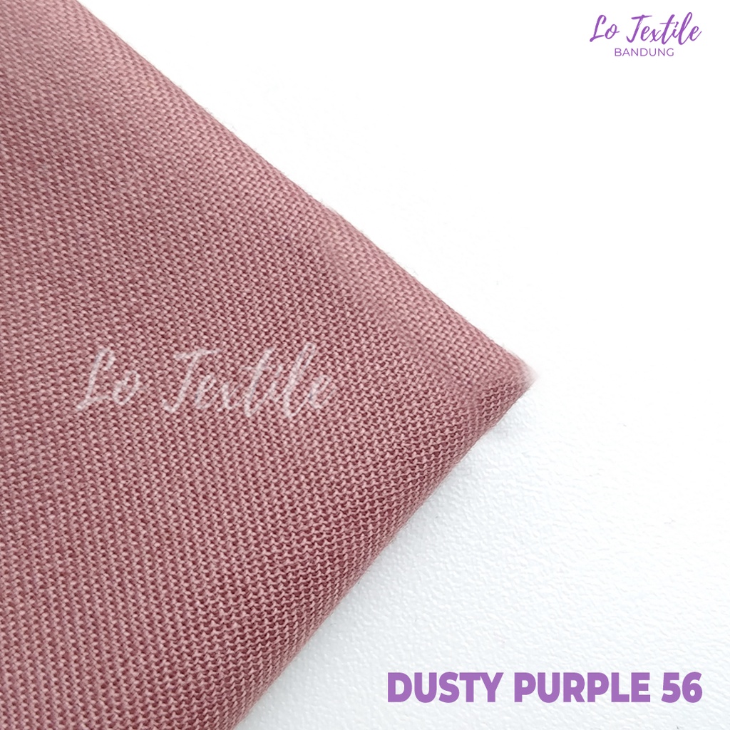 Kain Katun Toyobo Fodu Premium 0.5 Meter (Seri 1) - Bahan Katun Podu Cotton Koko Gamis Meteran-Dusty Purple - 56