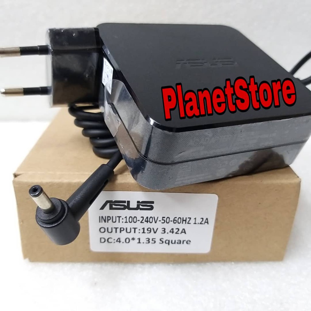 CHARGER ADAPTOR ASUS ZENBOOK Ux32a Ux32vd Ux32v Ux42a Ux42vs 19V 3.42A 4.0 1.35MM PLUG IN ORIGINAL