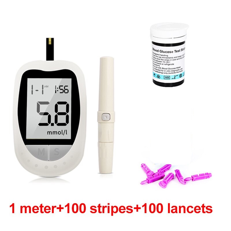 Alat Tes Gula Darah / Alat ukur gula darah / Alat Test Gula Darah/ Tester Gula Darah Glucometer Blood Sugar Kit with 50 Test Strip &amp; Lancets / Diabetes / Diabet