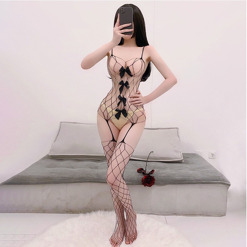 LI-129 body stocking one piece jaring fishnet lingerie baju tidur wanita seksi sexy import