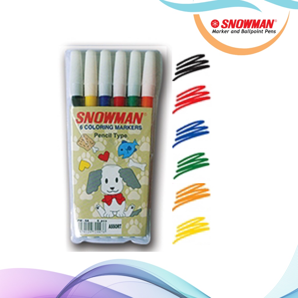

PENCIL MARKER / SPIDOL KECIL SNOWMAN 6 WARNA PW-6