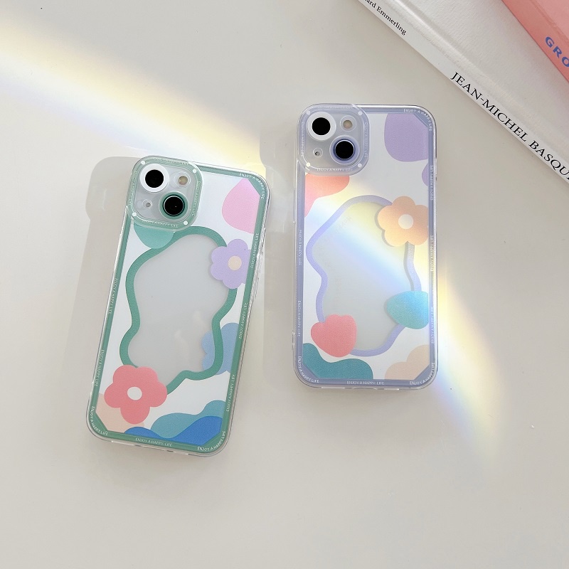 Soft Case Pelindung Lensa Anti Jatuh Motif Bunga Untuk iPhone 13 12 Pro MAX 11 X XR XS MAX 7 8 Plus