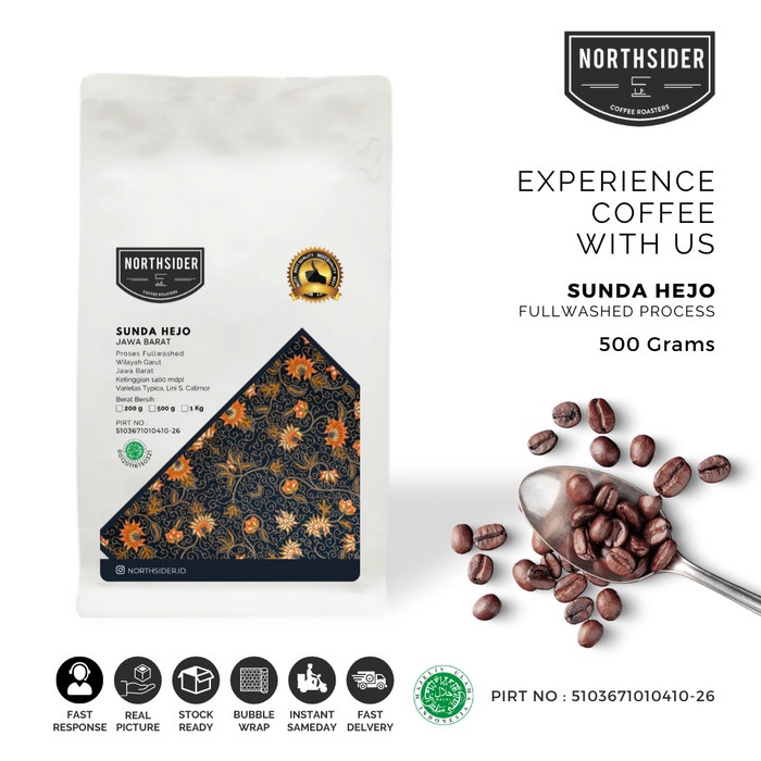 

H2J021 Biji Kopi Arabika Garut Sunda Hejo Fullwashed-500G Northsider Coffee - Biji Kopi Hyh1Yjj