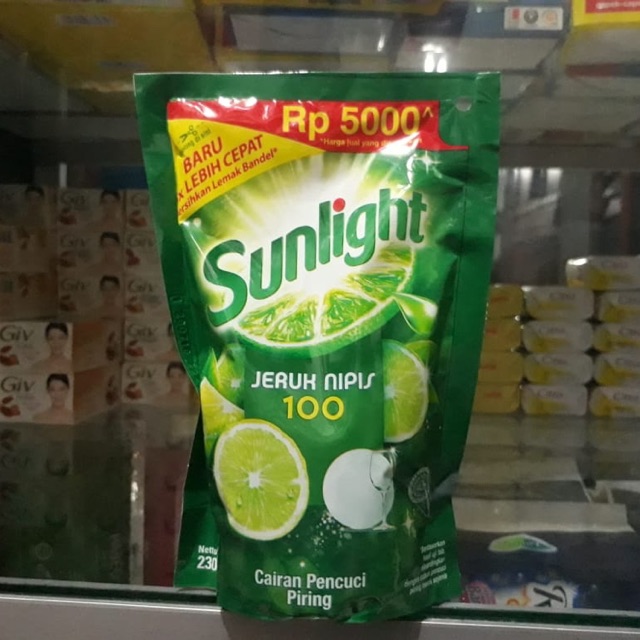 Sunlight Jeruk Nipis 100230ml Cairan Pencuci Piring