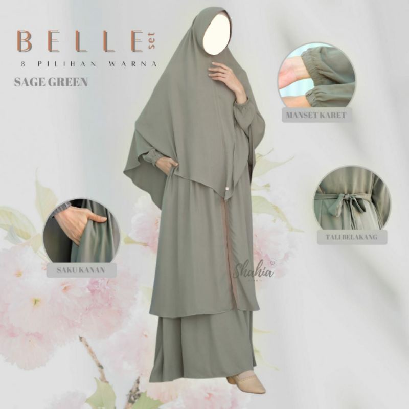 BELLE SET BY SHAHIA Ready stok Xl