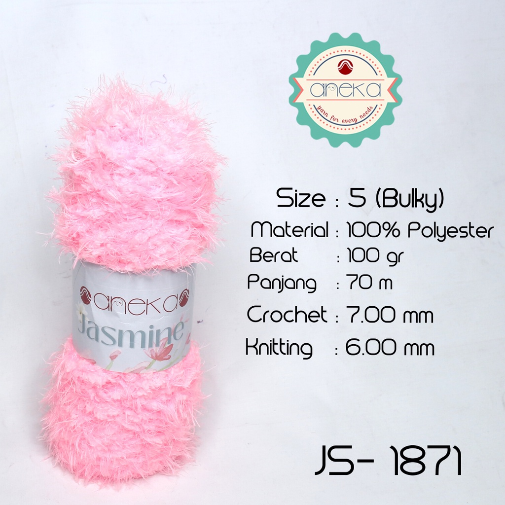 Benang Rajut Bulu Halus Jasmine Yarn / Cashmere Plush - 1871