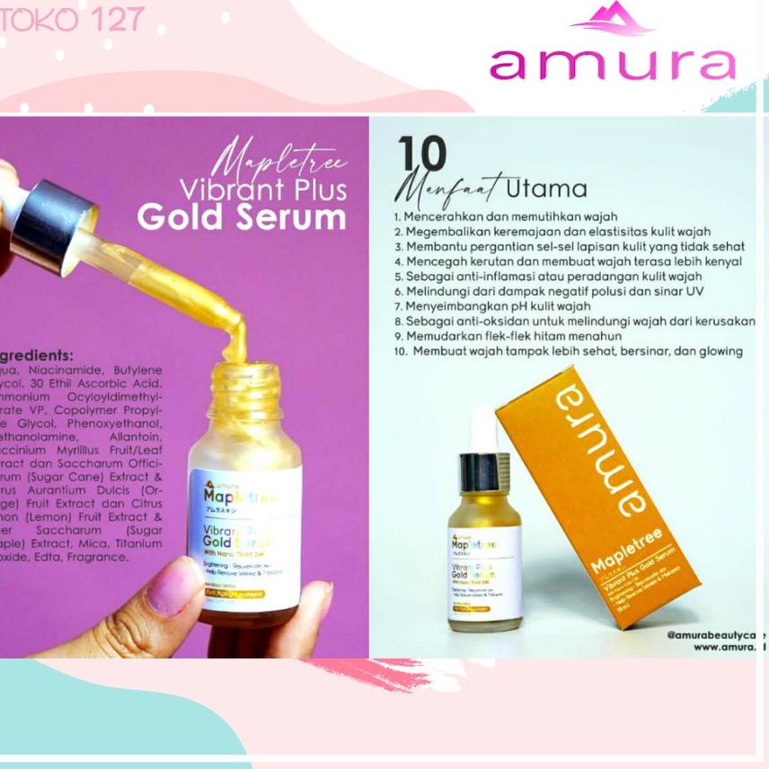 [KODE PRODUK 456] AMURA Serum Expert Serum Gold Kecantikan Skincare Skin care Acne Wajah Flek Hitam
