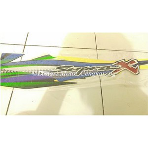 Striping Lis / Stiker body motor Supra X Ungu