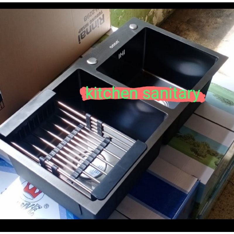 Kitchen sink ONAN 7541 BLACK / Sink ONAN 7541 HITAM