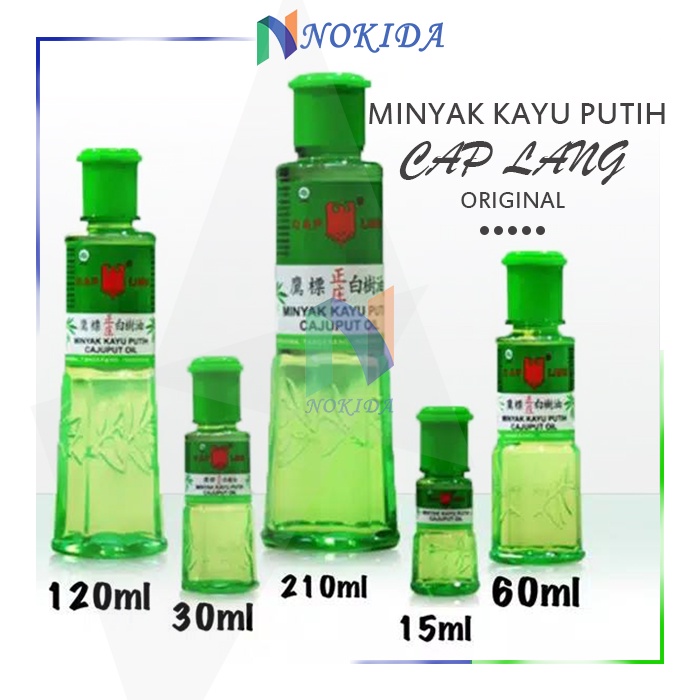 Nokida Minyak Telon Cap Lang Asli [15ml/30ml/60ml/120ml/210 mL] / Minyak Kayu Putih Jumbo Caplang Or