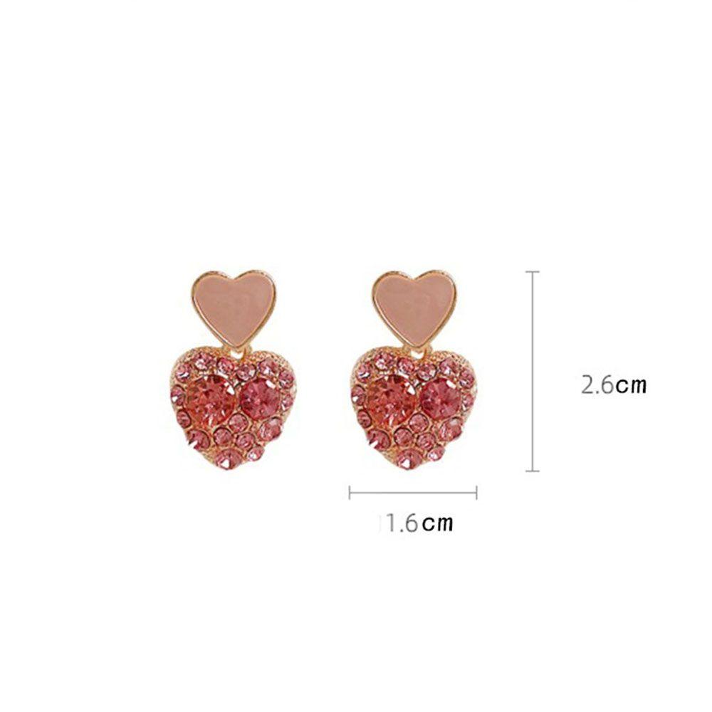 Needway Stud Earrings Fashion Kualitas Tinggi Cinta Hati Korea S925 Sliver Jarum Indah Wanita Perhiasan