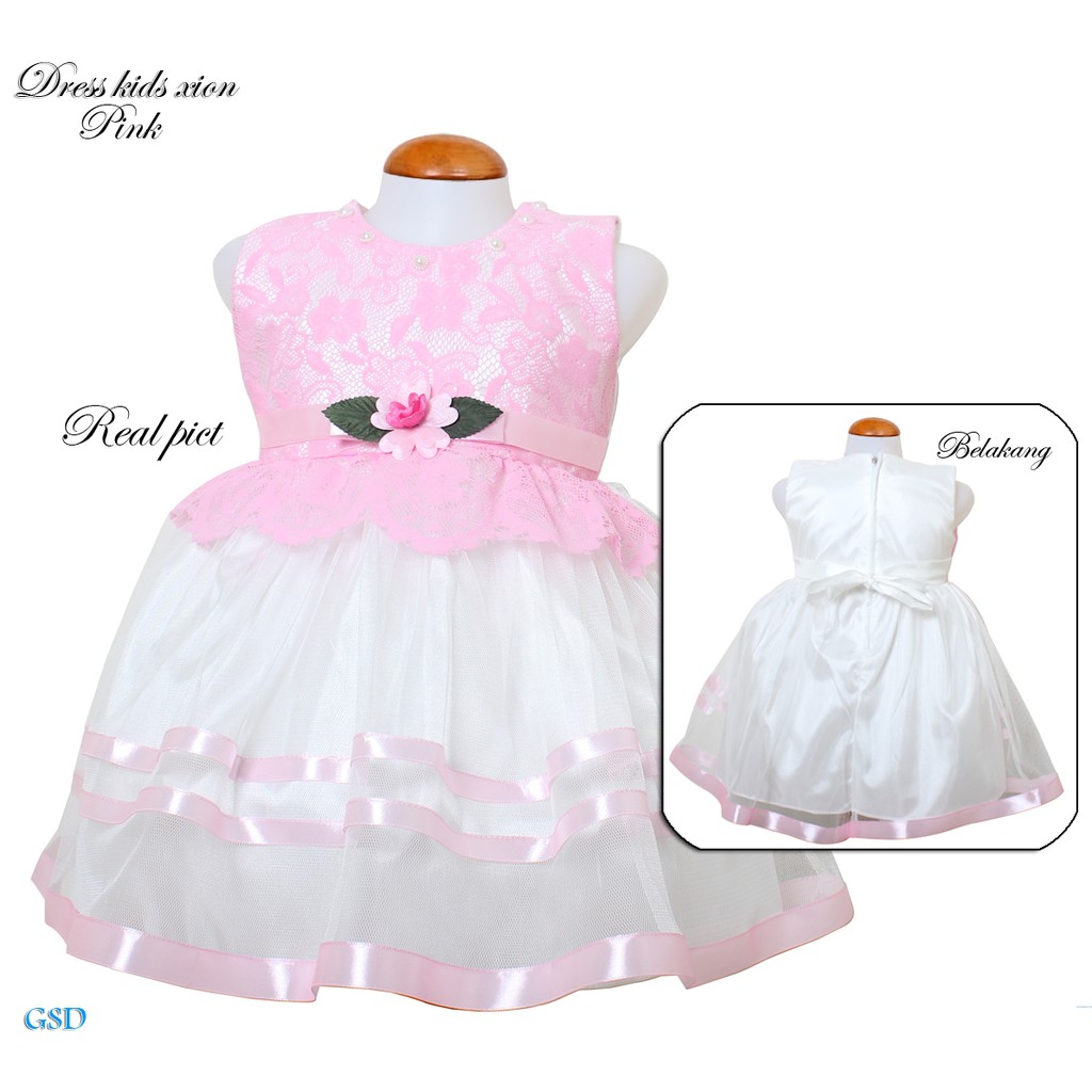 Dress Kids Xinon/Dress Anak Perempuan Korea/Pakaian Pesta Anak Cewek/Casual Mini Midi Dress Anak