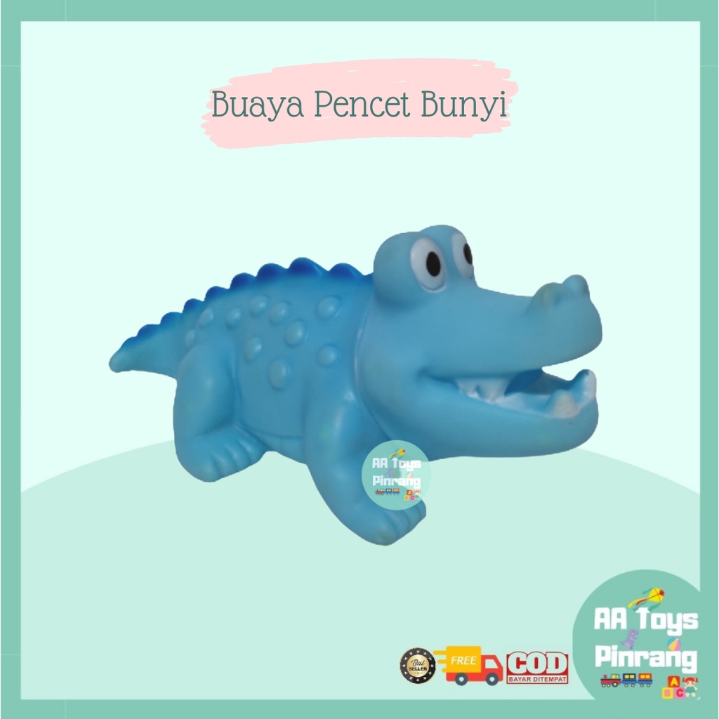 BUAYA KARET LUCU / BUAYA PENCET BUNYI / BUAYA MAINAN ANAK
