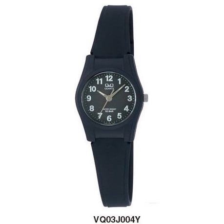 Q&amp;Q Original Jam Tangan Remaja VQ03 &amp; VQ87 Series - Karet- Hitam