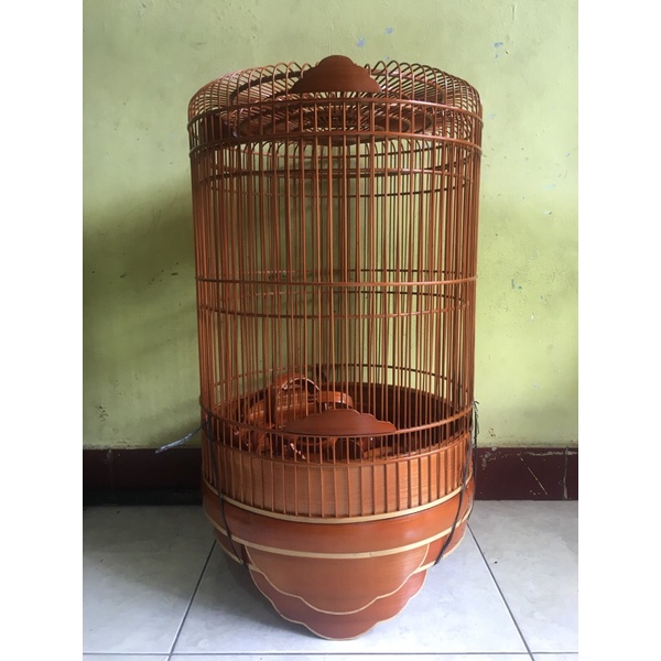 Sangkar Branjangan Sabuk Bambu 1 set packing kayu