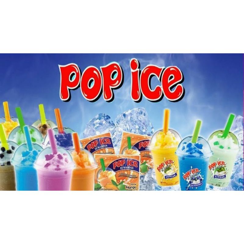 Pop Ice Blender Bubuk Minuman Instan Aneka Rasa 25g x 10 pcs