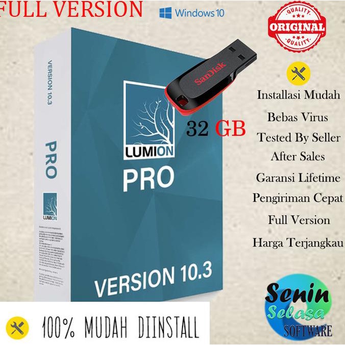 Software Arsitek Lumion 10 PRO [FLASH DISK 32 GB]
