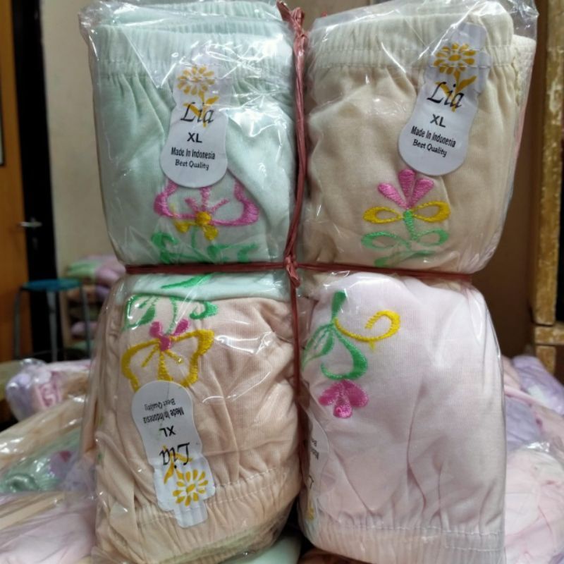 celana dalam wanita motif bunga bordir | cd lia bahan katun termurah