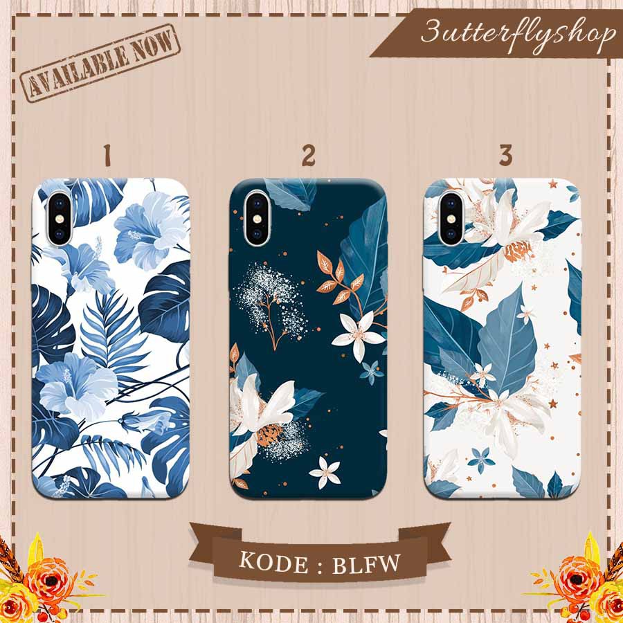 Blue Flower sweetie casing case Oppo Vivo Realme Redmi Xiaomi Samsung iphone