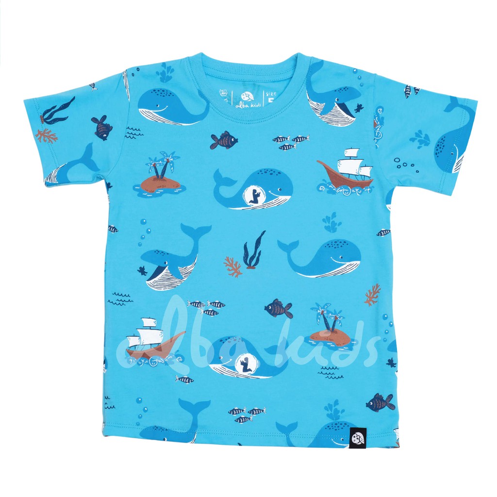 Baju Kaos Anak Laki Laki Muslim Alba Kids Tema Nabi Yunus
