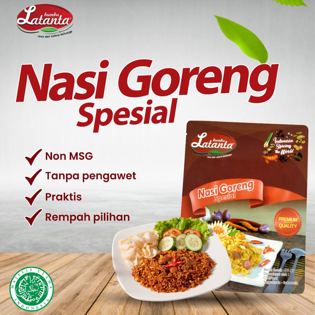 

BUMBU INSTAN NASI GORENG SPESIAL Non MSG [1 PACK ISI 3 SACHET]