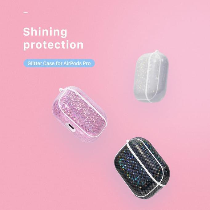 Apple AirPods PRO - NILLKIN GLITTER CASE wireless Airpod iPhone iPad - Putih