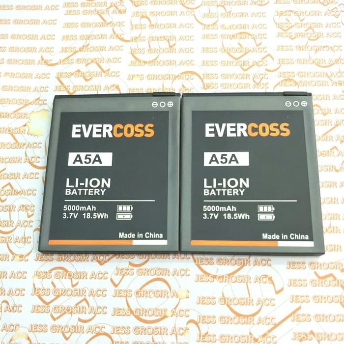 Baterai Double Power Evercoss Cross A5A Connector Rata Tanpa Bintang