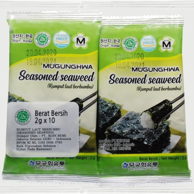 

MUGUNGHWA Seasoned Seaweed - 2 gr x 10