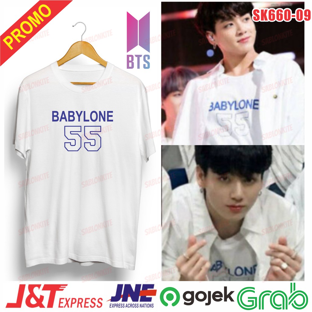 MURAH!!! KAOS KPOP JUNGKOOK MEMBER BABYLONE SK660 UNISEX COMBED 30S