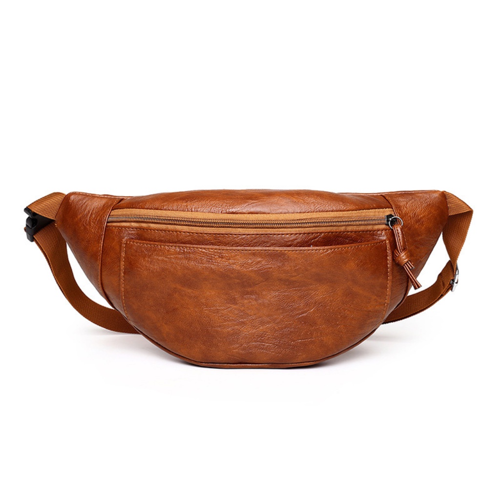 ONLYONE12 Tas Selempang Pria Wanita Kulit Import High Quality / Tas Kulit Unisex / Tas Selempang Dada Kulit / Tas Pinggang Kulit / Waistbag TP2041