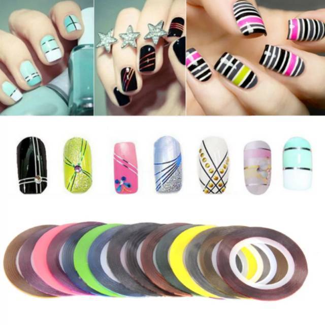 

Striping Tape Nail Striping Tape Art Sticker Dekorasi