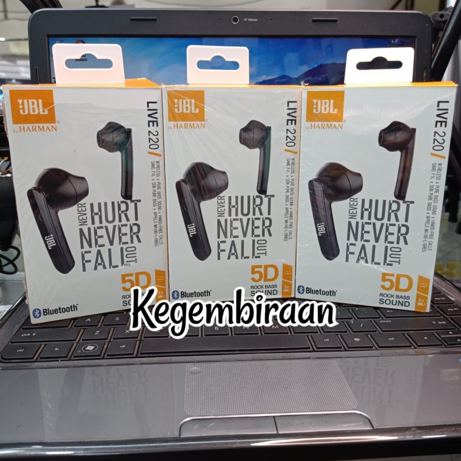 Headset bluetooth JBL live 220 TWS Sports Earphone Full Bass