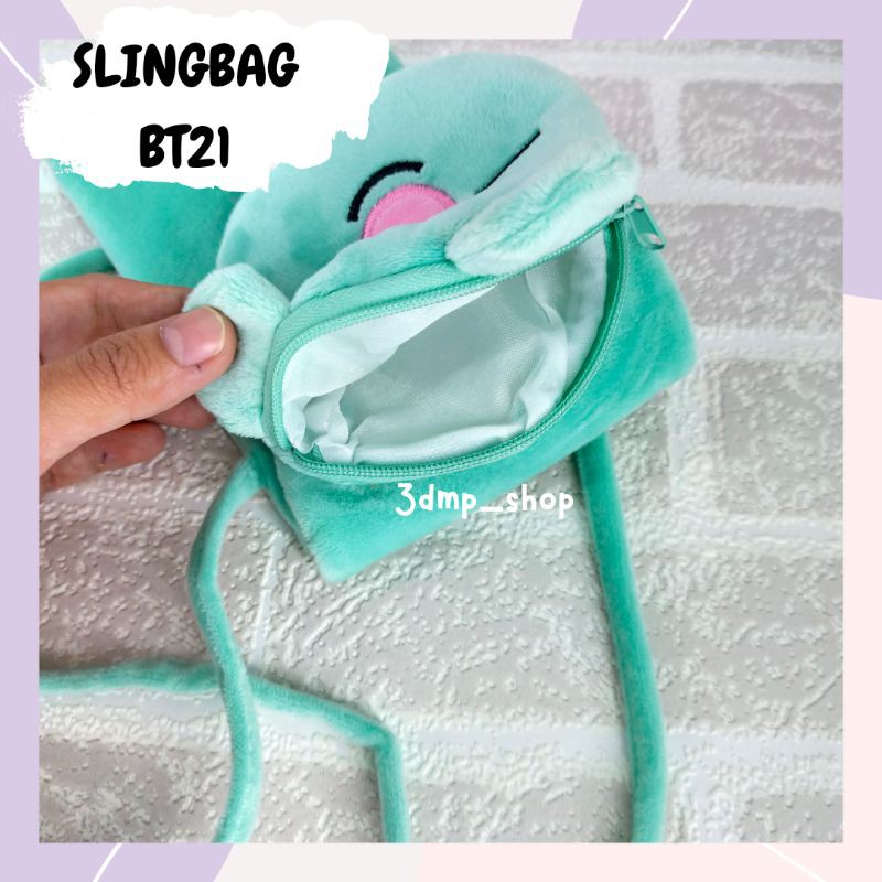 Slingbag tas selempang dompet ponsel bt21 bts tata cooky kota shooky chimmy mang