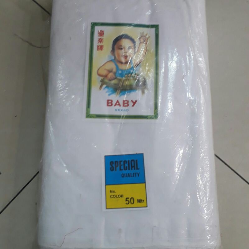 Bahan katun mori/Kain mori/Kain kafan