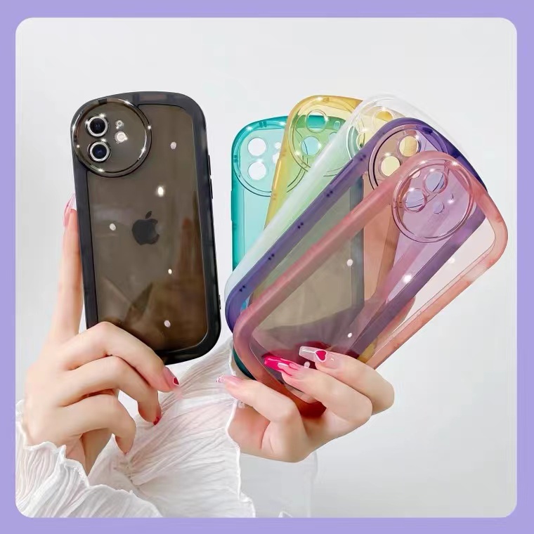 Soft Case TPU Transparan Warna Permen Polos Untuk IPhone XR 11 13 7 8 6 6s Plus X XS SE 2020