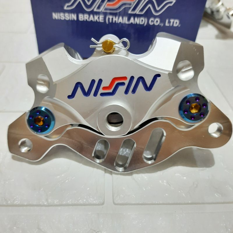 KALIPER 2 PISTON NSSIN PLUS BREKET BELAKANG HONDA PCX LOKAL PCX 150 PNP UNTUK DISC STANDAR