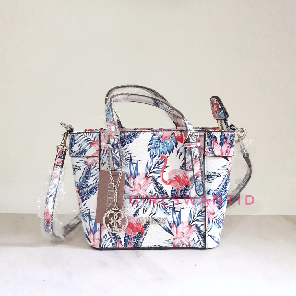 white croc print bag