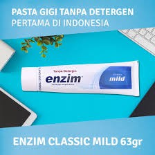 ENZIM PASTA GIGI FRESH MINT &amp; CLASSIC MILD 63GR (NO DETERGEN)