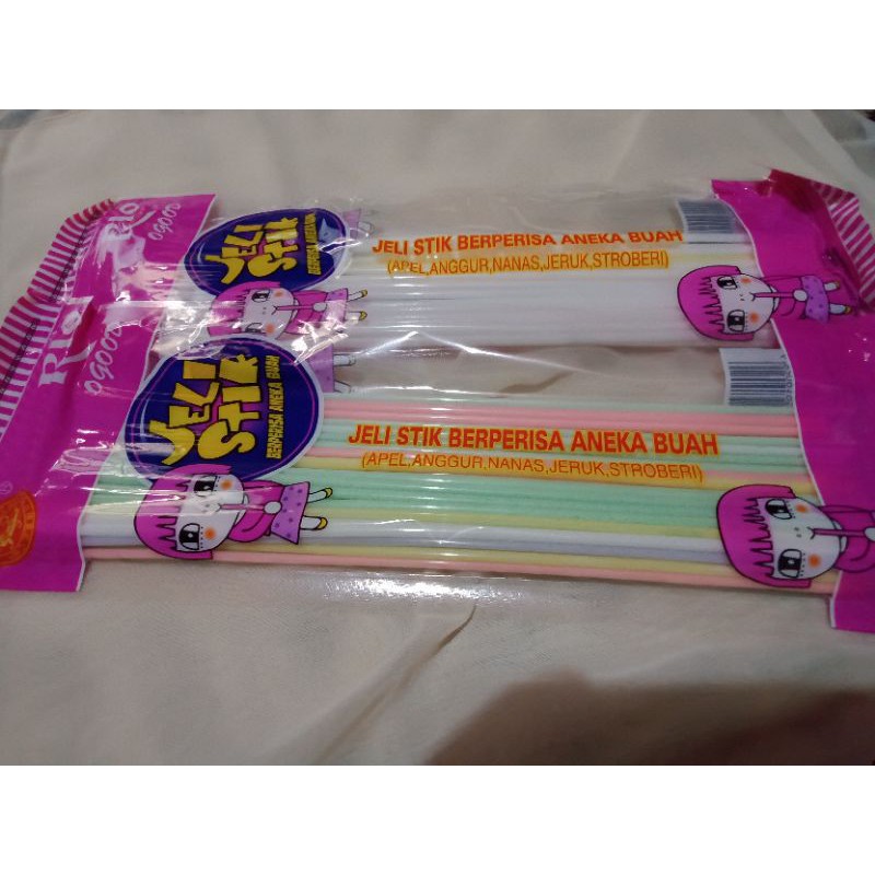 

JELLY STICK PANJANG BENTUK SEDOTAN MURAH JADUL JELI STIK LAWAS JADOEL 1PACK yum yum