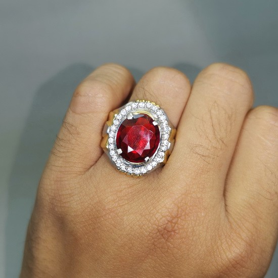 Cincin Batu Permata Garnet Kristal Merah Tua Asli Natural Kode B2896 Shopee Indonesia