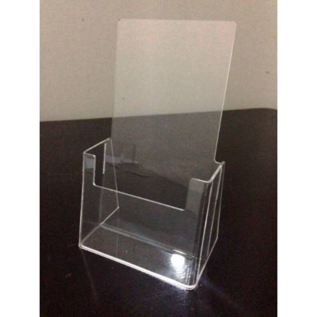 

Acrylic tempat display brosur A6 satu sisi vertikal