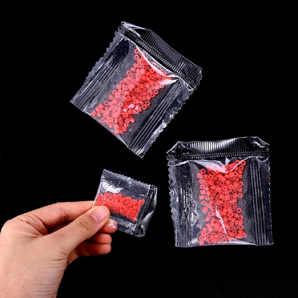 (Heavendenotation) 12 Kantong / Set = 2400pcs Karet Pengikat Umpan Pancing Cacing Darah Warna Merah