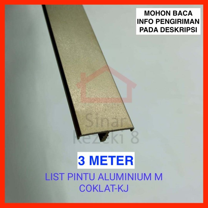 Lis Pintu Aluminium M COKLAT / Profil Edging Frame List Handle Lemari