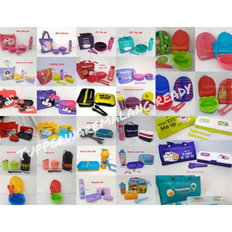 ➴Ready Stock➴ FPT0T [PROMO] KOTAK BEKAL/ TEPAK MAKAN ANAK TUPPERWARE KIDDOS/ MICKEY MINNIE LUNCH SET