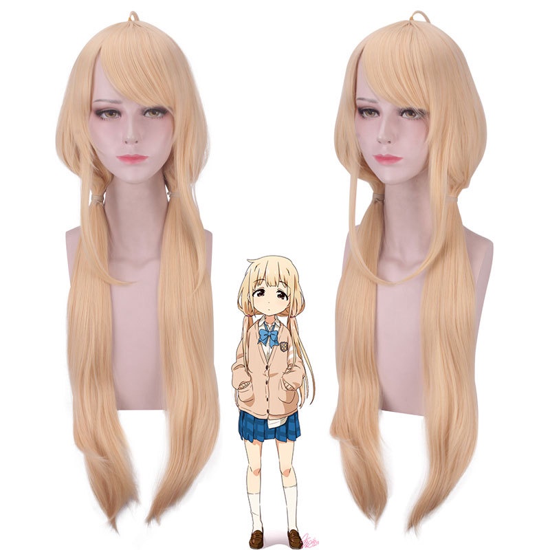 LOL-129 wig rambut palsu daily lolita cosplay anzu futaba idol master blonde panjang